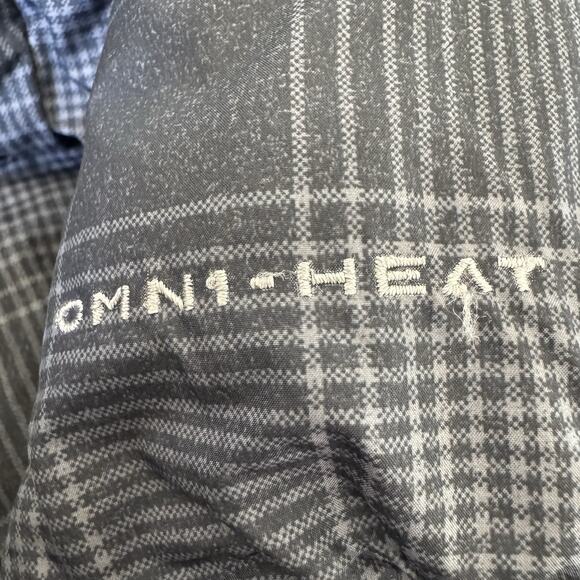 Columbia Jacket Mens Small Pike Lake Gray Plaid Lightweight Puffer Omni Heat - Picture 8 of 11